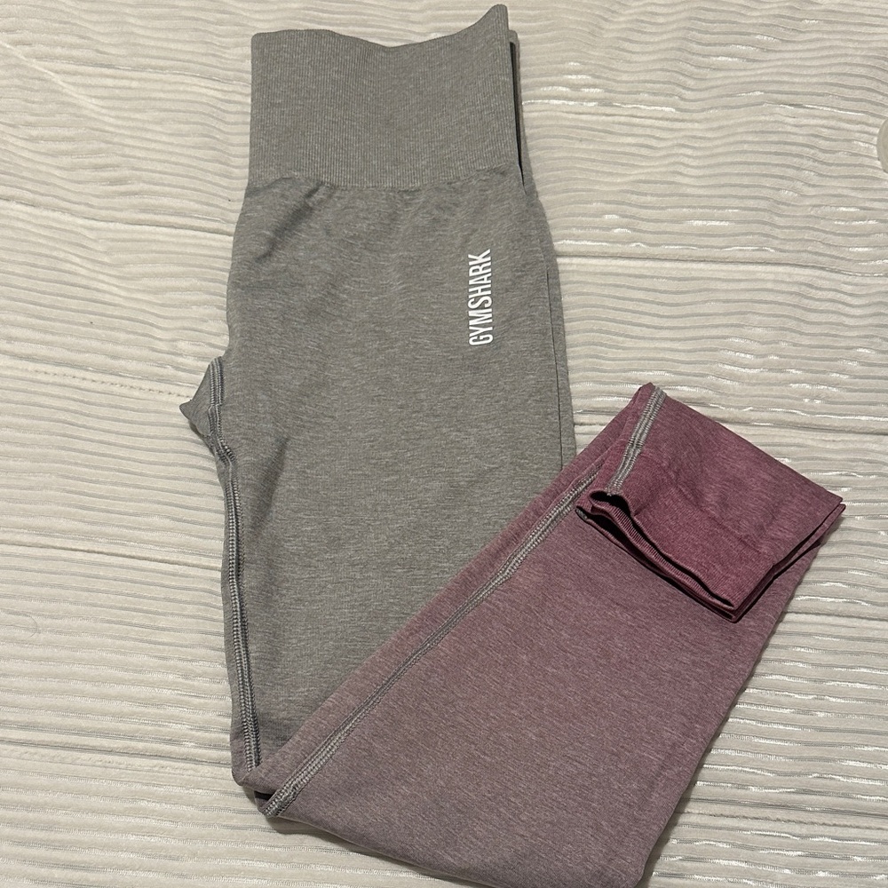 Gymshark Women’s Leggings in Gray and Purple